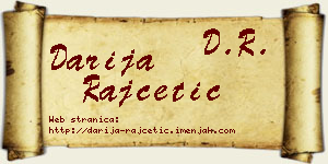 Darija Rajčetić vizit kartica